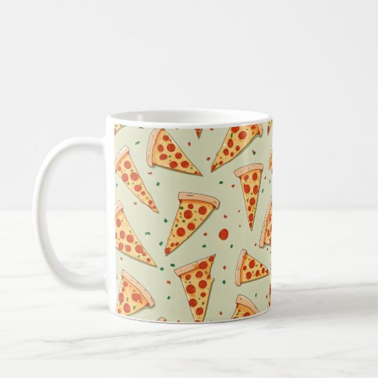 ピザスライスパターン コーヒーマグカップ (左)
