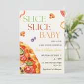 ピザスライスベビーコードベビーシャワー 招待状 (スタンド正面)
