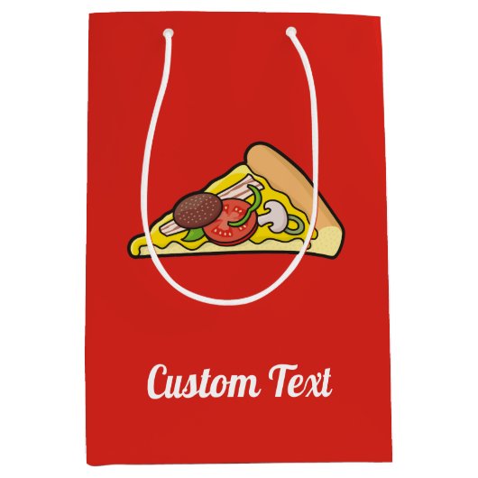 ピザスライス中抱き枕 ミディアムペーパーバッグ (正面)