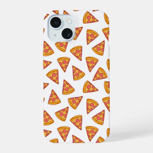 ピザスライス柄が楽しい iPhone 15ケース (裏面)