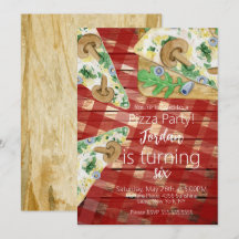 ピザスライス素朴キノコ誕生日パーティー