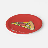 ピザスライス ペーパープレート (アングル)