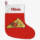 ピザスライス ラージクリスマスストッキング (正面)