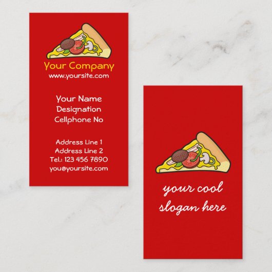 ピザスライス 名刺 (正面/裏面)