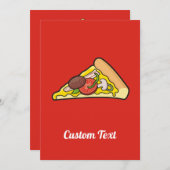 ピザスライス 招待状 (正面/裏面)