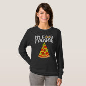 ピザスライス 私の食品ピラミッド Tシャツ (正面フル)