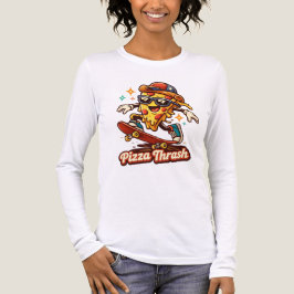ピザスラッシュ　面白いスケートピザTシャツ トライブレンドＴシャツ