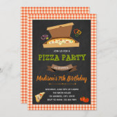 ピザスリーパーパーティの招待状 招待状 (正面/裏面)