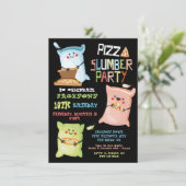 ピザスリープバースランバーバースデーパーティーの招待 招待状 (スタンド正面)