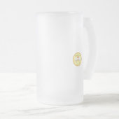 ピザゼブラかわいいキッズマンガ フロストグラスビールジョッキ (正面右)