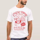 ピザタワー |ア最高のアの町のピザ Tシャツ (正面)