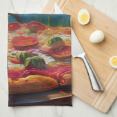 ピザタワー キッチンタオル (四つ折り)