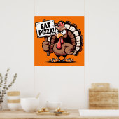 ピザタ食べーキーポスター ポスター (キッチン)