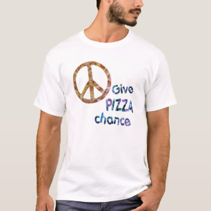 ピザチャンスを与えて下さい Tシャツ