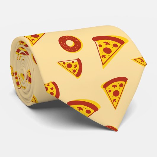 ピザテーマのタイ ネクタイ (ロール)