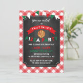 ピザテーマの誕生日のパーティの招待状 招待状 (スタンド正面)