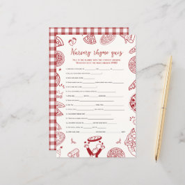 ピザテーマ子供部屋韻クイズ赤ちゃんシャワーゲーム