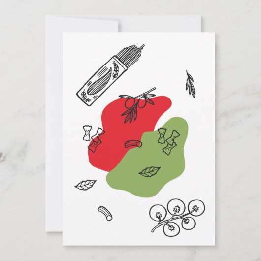 ピザディナイタリアンーバースデーパーティーランチ 招待状 (裏面)