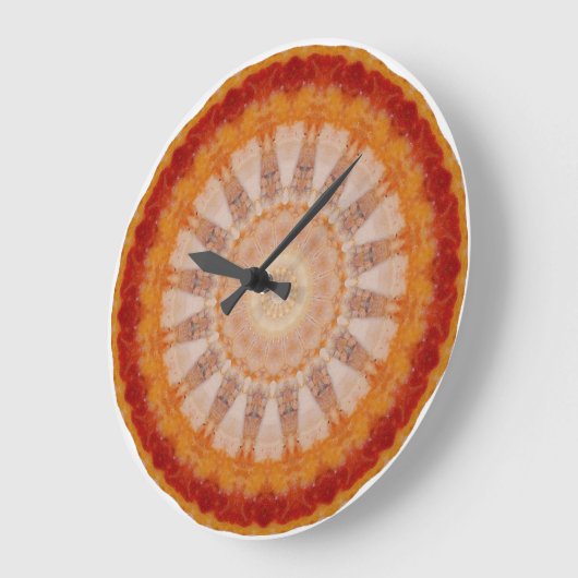 ピザデザインの円形の時計 ラージ壁時計 (傾斜)