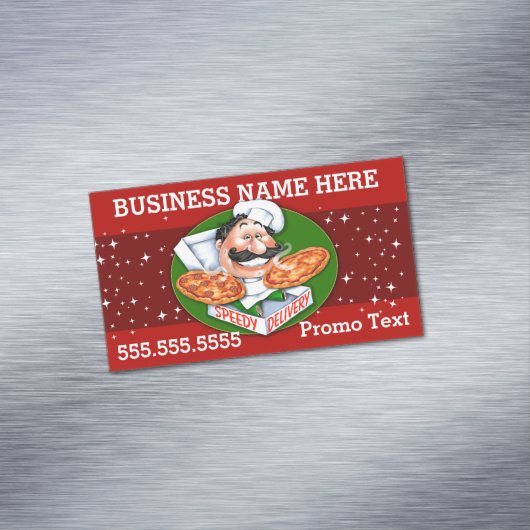 ピザデリバリーピッツェリアレストランプロモーション マグネット名刺 (インサイチュ)