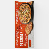 ピザデリバリー ピザカフェ ピザレストラン オープン 横断幕 (縦)