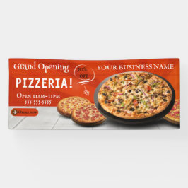 ピザデリバリー ピザカフェ ピザレストラン オープン 横断幕