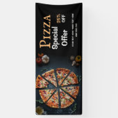 ピザデリバリー ピザカフェ ピザレストラン オープン 横断幕 (縦)