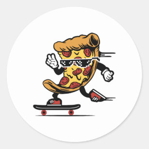 ピザデリバリー、ピザスケーおもしろいトボード ラウンドシール