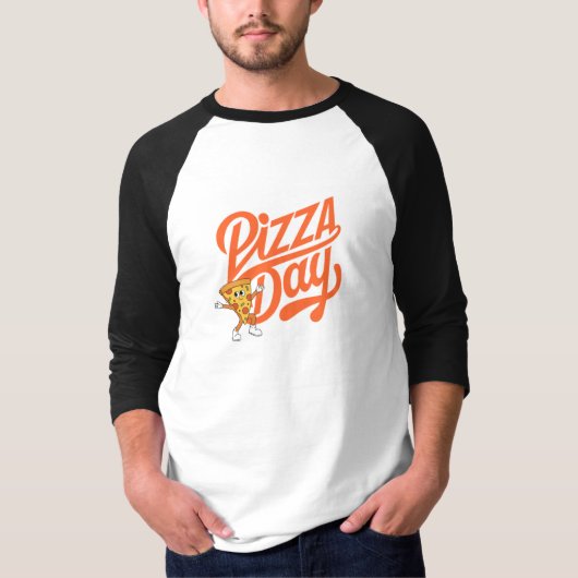 ピザデーのあるピザマン Tシャツ (正面)