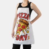 ピザデー – おもしろいペローニピザスライスデザイン エプロン (インサイチュ)