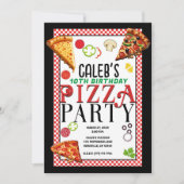 ピザトッピングピッイタリアンツェリア誕生日パーティー 招待状 (正面)