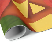 ピザトマトチーズバジルパターン明るい ラッピングペーパー (ロールコーナー)