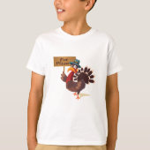 ピザトルコのおもしろいな感謝祭を食べて下さい Tシャツ (正面)