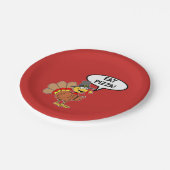 ピザトルコの巡礼者の帽子の感謝祭を食べて下さい ペーパープレート (アングル)