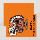 ピザトル食べク感謝祭はがき ポストカード (正面/裏面)