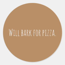 ピザドッグカスタムことわざに向けてが吠えるモダン ラウンドシール
