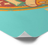 ピザナイトおもしろいのロゴ動揺して ポスター (角)