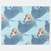 ピザネズミの毛布 フリースブランケット (正面(横))