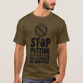 ピザハストップワイのユーモアにパイナップルを当てる Tシャツ