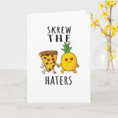 ピザハワイパイナップルピザフード カード (黄色い花)