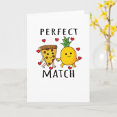 ピザハワイパイナップルピザフード カード (黄色い花)