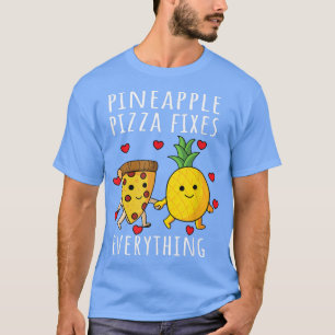 ピザハワイパイナップルフードパイナップルピザフィズE Tシャツ