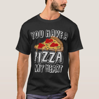 ピザハートバレンタインデー メンズ レディース ペパロニ Tシャツ