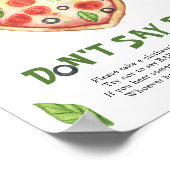 ピザハートベビーシャワー – 言わないベビーポスター ポスター (角)