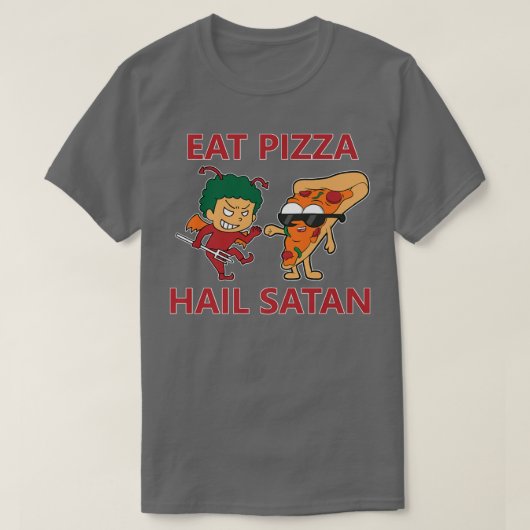 ピザハ食べイルサタン Tシャツ (デザイン正面)