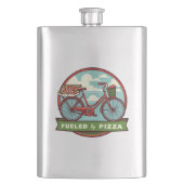 ピザバイクで燃料を補給する フラスク (正面)