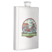 ピザバイクで燃料を補給する フラスク (右)