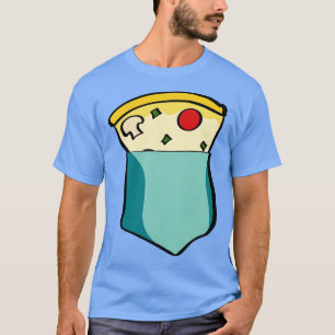 ピザバッグポケットファストフードおもしろいギフト Tシャツ