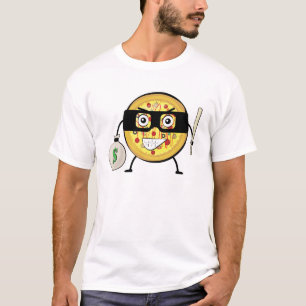 ピザバンディット – おもしろいキャラクターイラストレーション Tシャツ