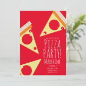 ピザバースデーはっきりしたタパーティーレストランレッド 招待状 (スタンド正面)